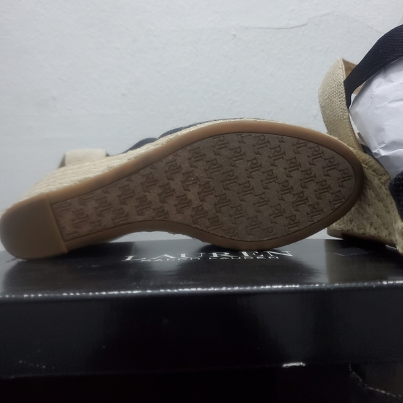 Slightly used Lauren by Ralph Lauren Women's Pearle Espadrille Wedge Pumps  - Picture 7 of 7